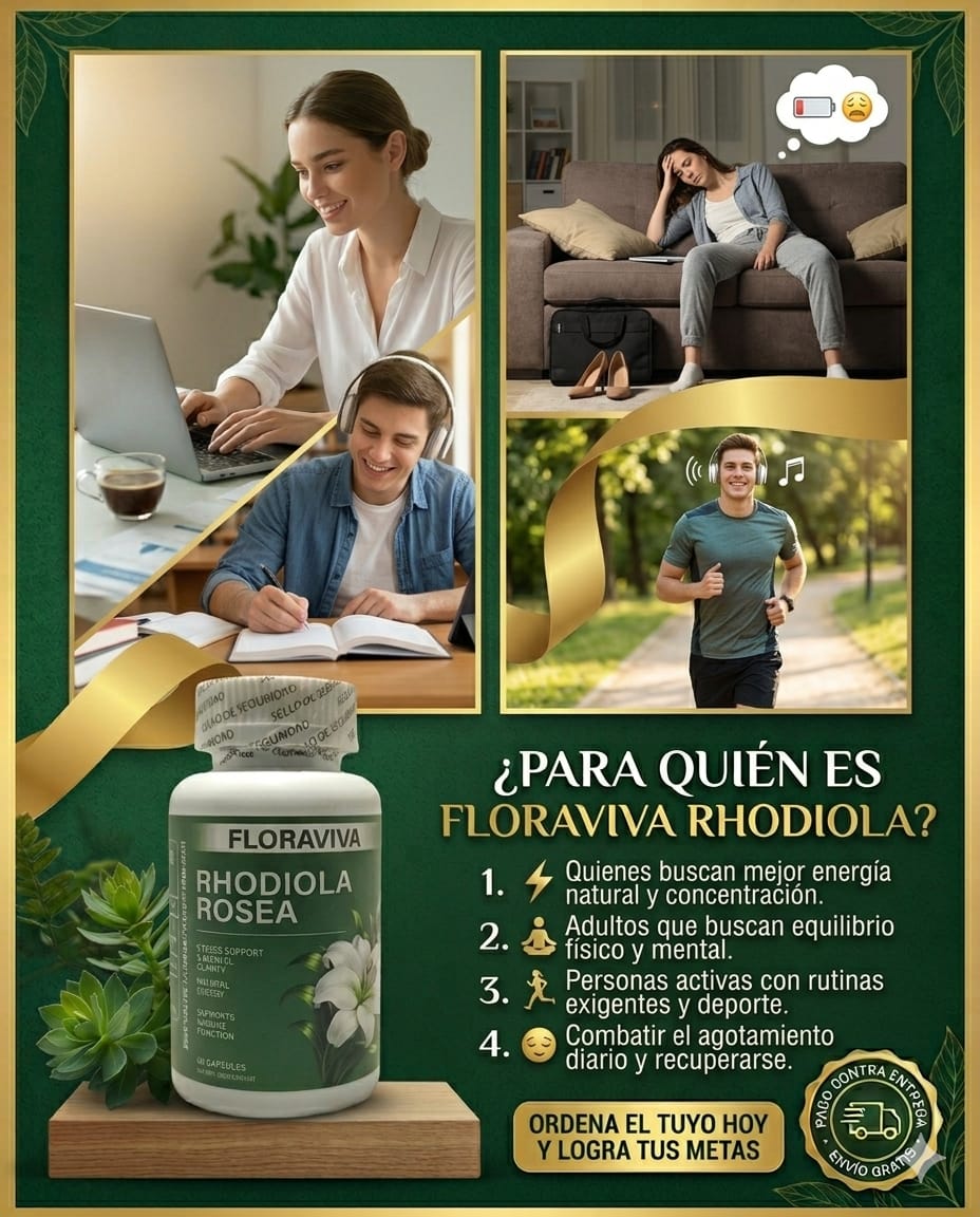FloraViva® Rhodiola – Energía & Enfoque Diario