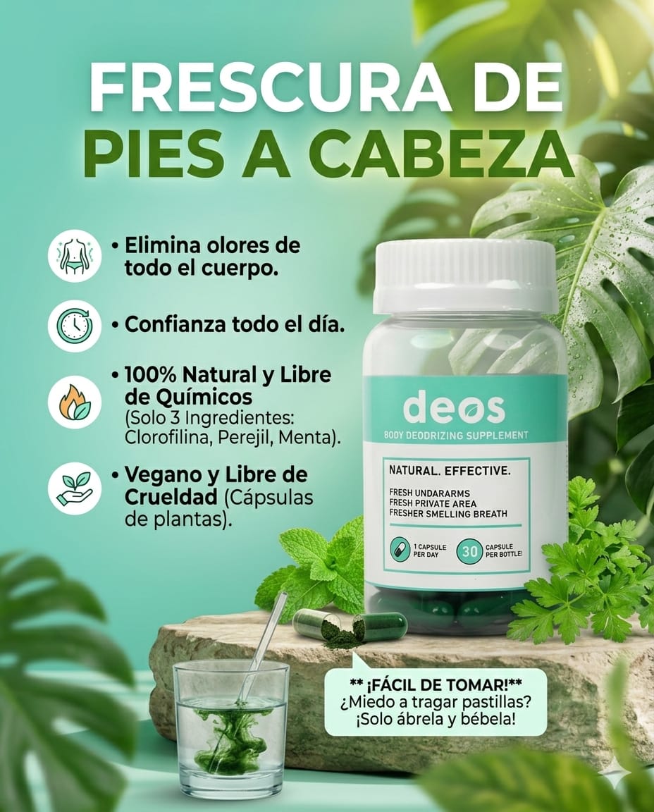 DEOS- Elimina los malos olores de tu cuerpo desde la raíz
