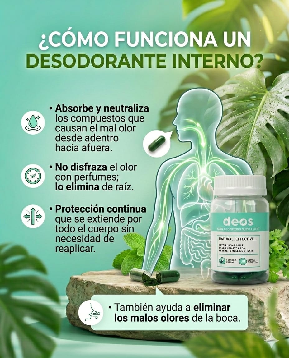 ¡DEOS!® / ELIMINA LOS MALOS OLORES DE LA BOCA Y DEL CUERPO