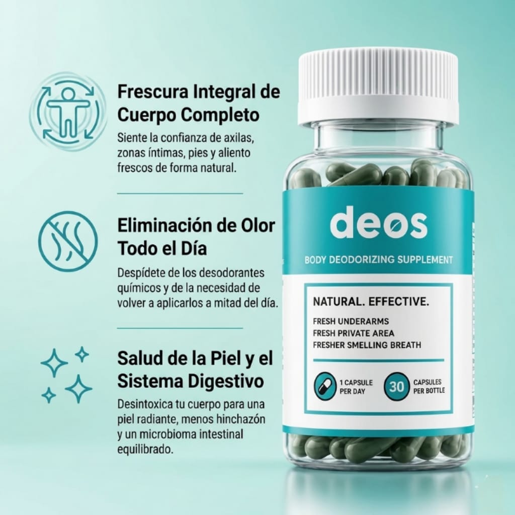 DEOS- Elimina los malos olores de tu cuerpo desde la raíz